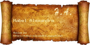 Habel Alexandra névjegykártya